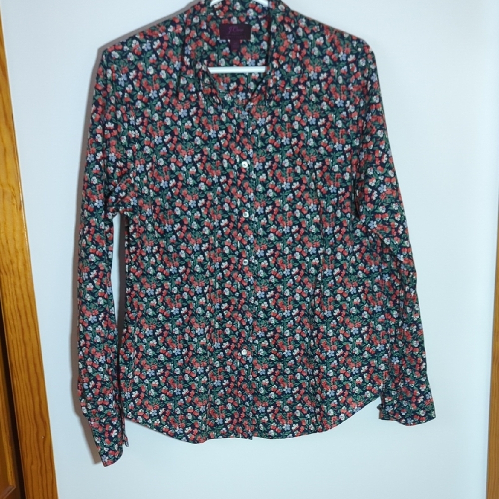JCrew Floral button down